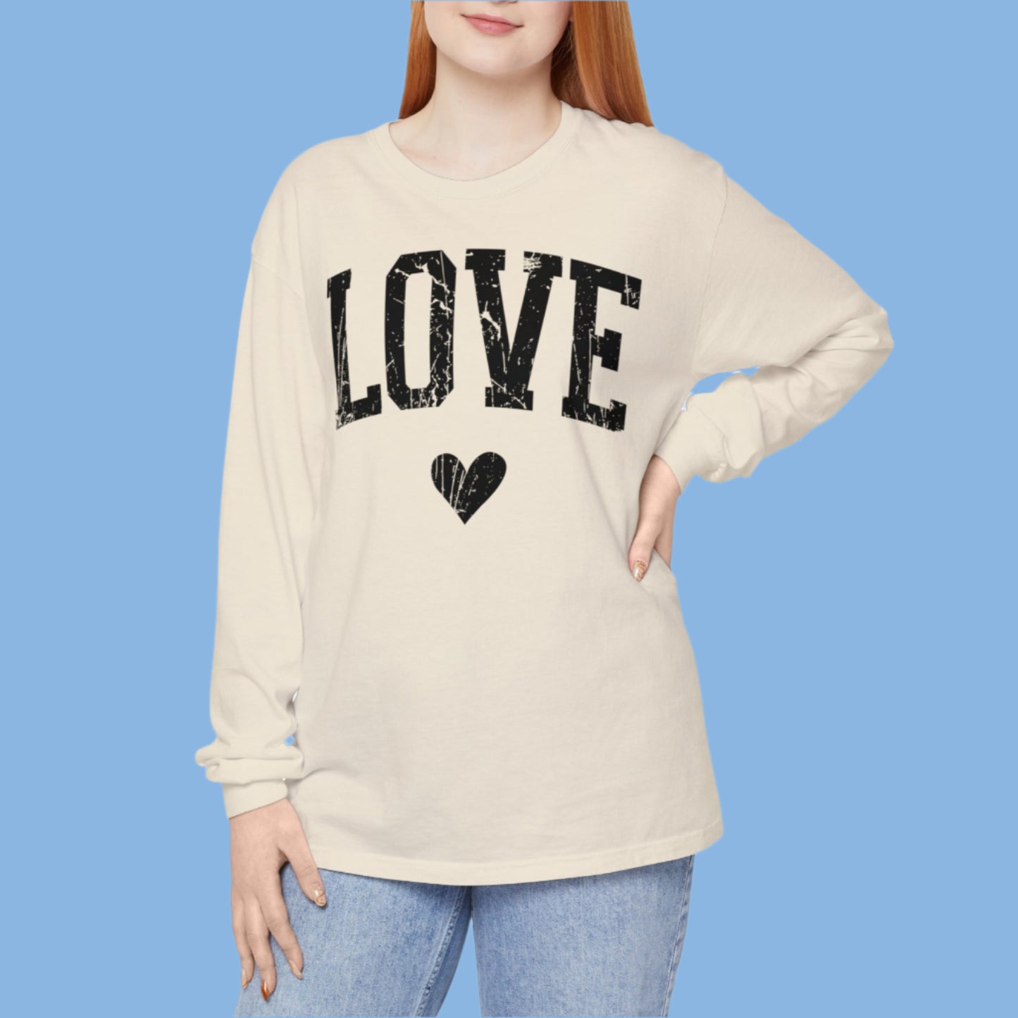 Love - Women's Long Sleeve Tee - Black Print