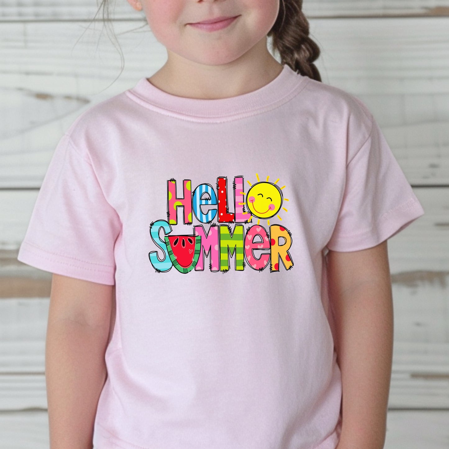 Hello Summer Tee, Cute Toddler Summer Tee,