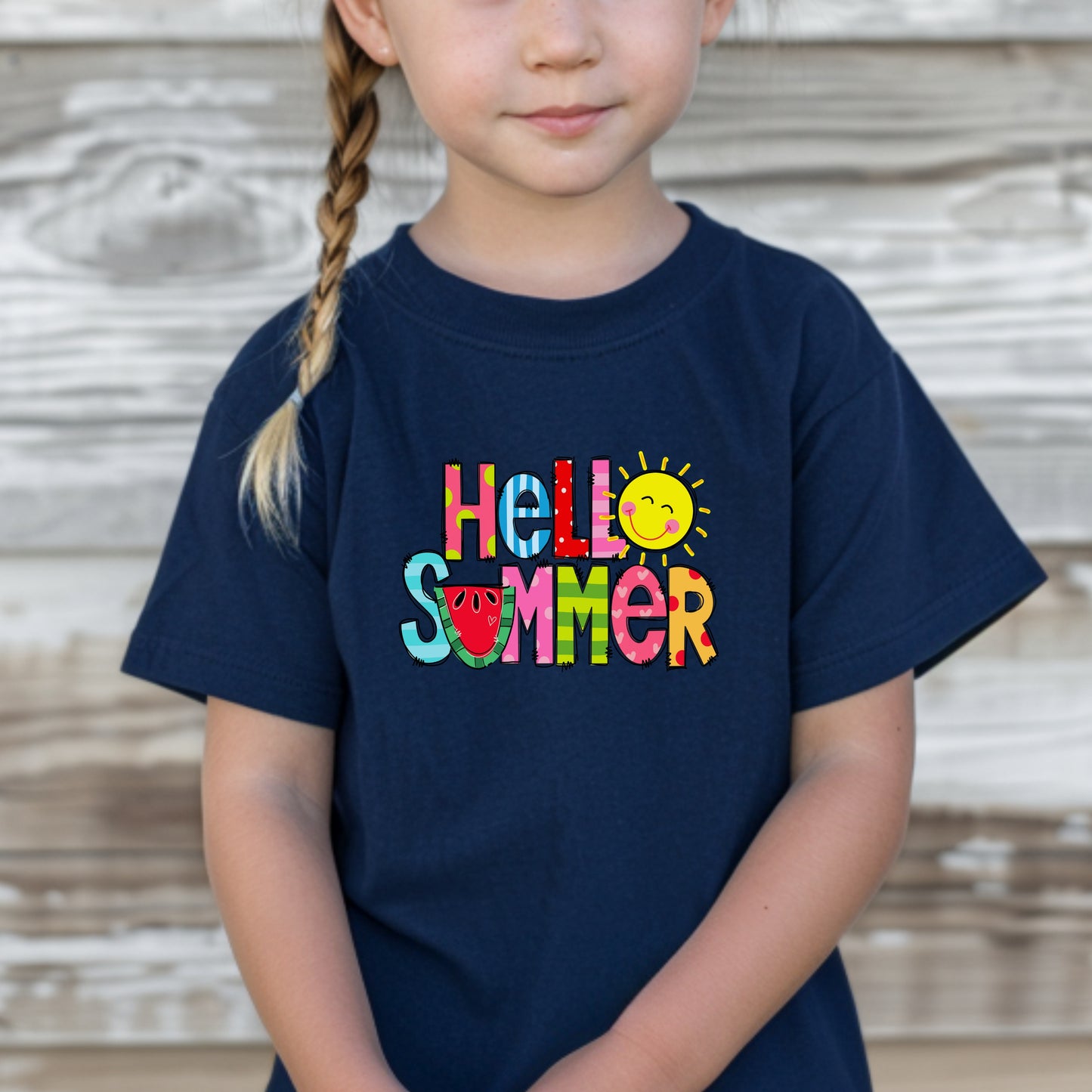 Hello Summer Tee, Cute Toddler Summer Tee,