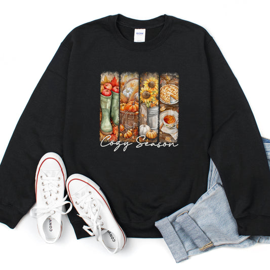 Cozy Season Fall Harvest Unisex Crewneck Sweatshirt