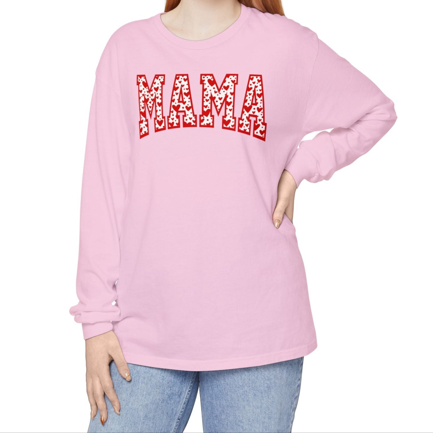 Mama Heart Long Sleeve Tee