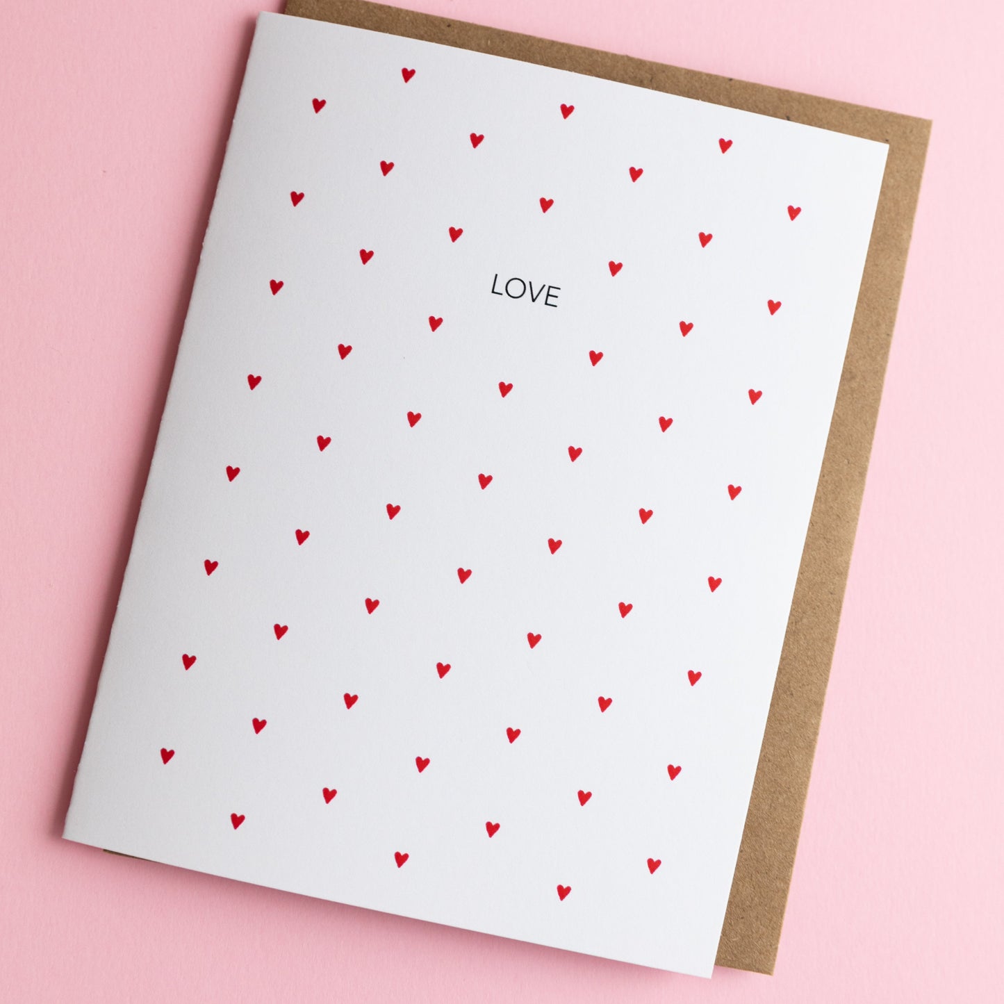 Love Heart Print Greeting Card