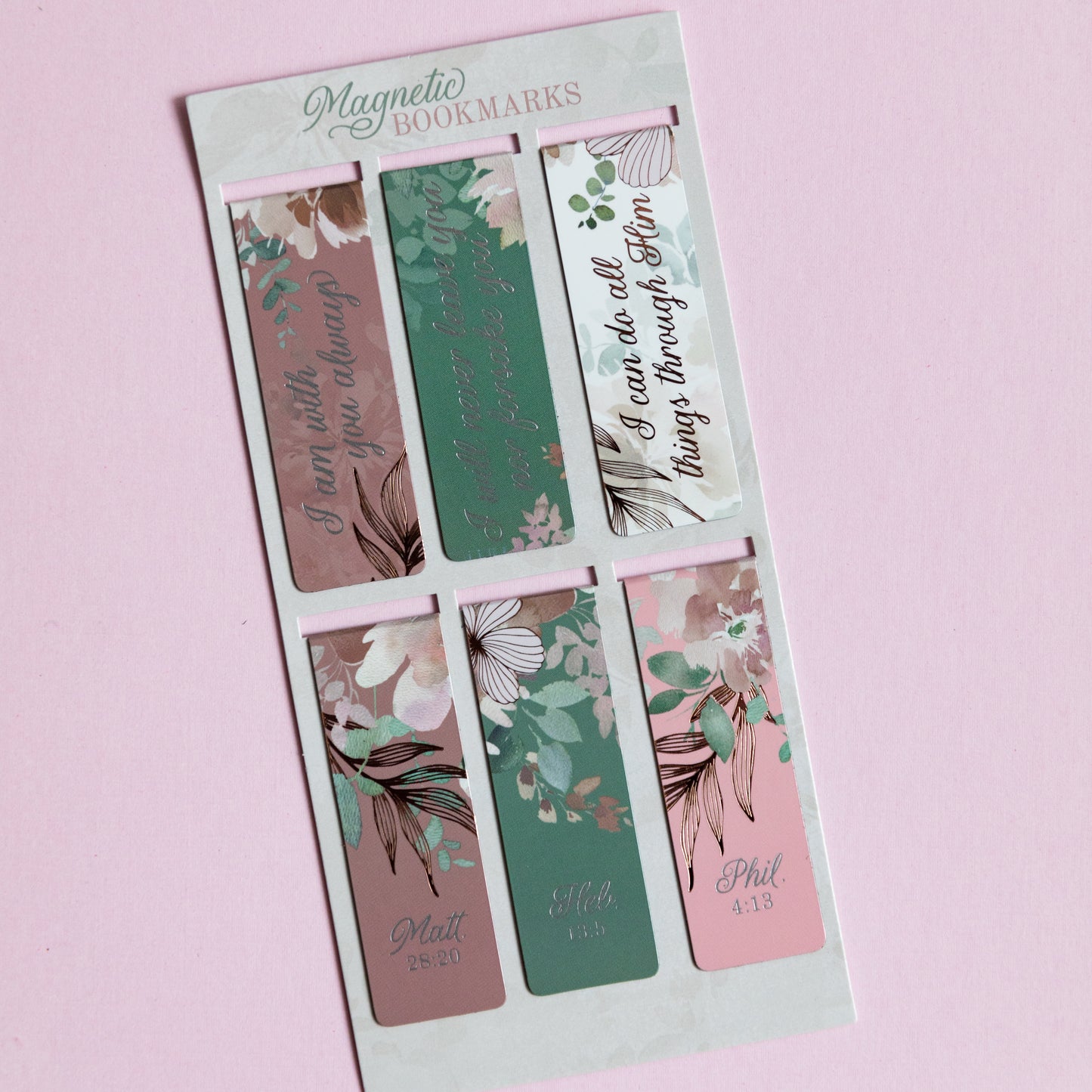 Magnetic Bookmarks - Set of 6 I Am With You Always.. Never Leave You..