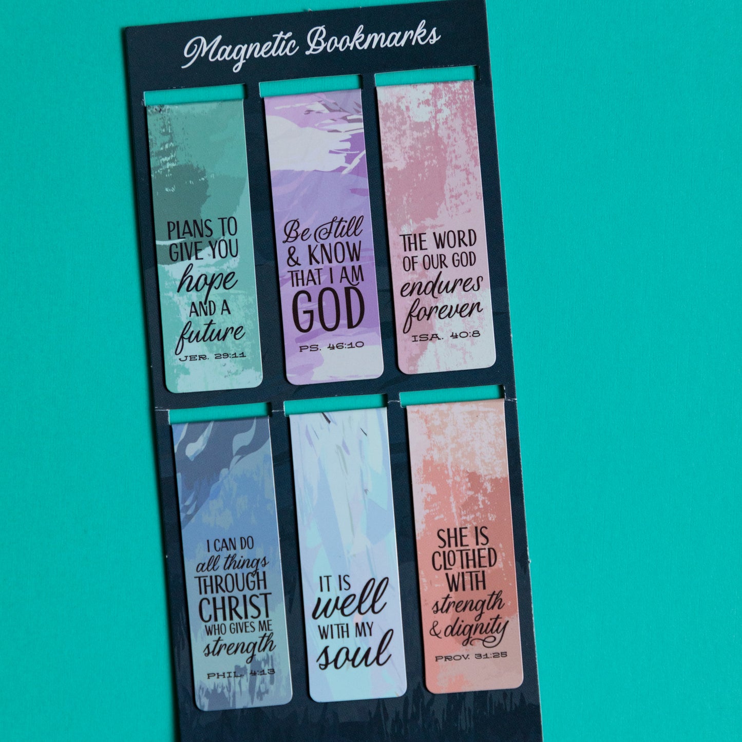Magnetic Bookmark Set of 6 - Be Still & Know.. It is Well..Plans for You
