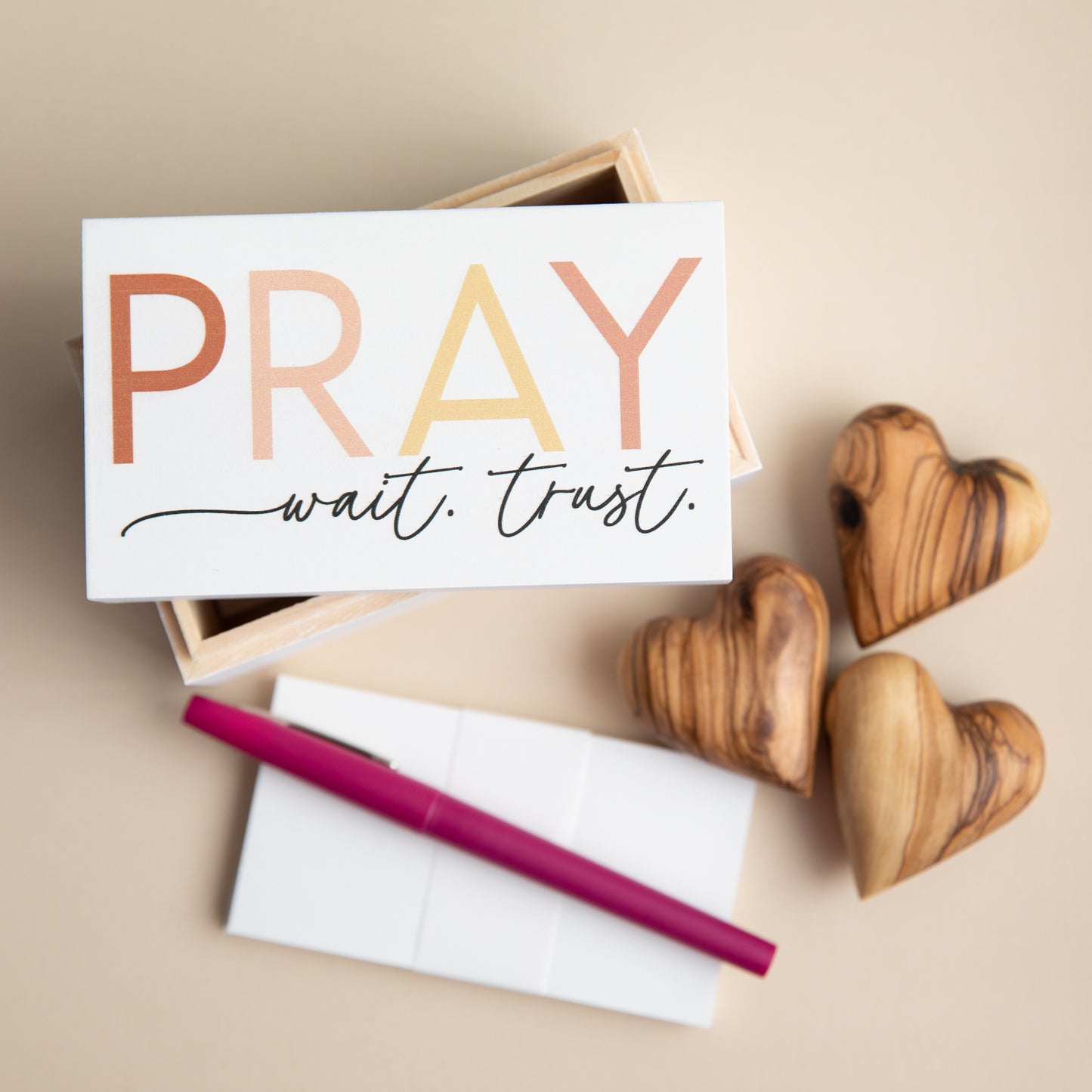 Pray Wait Trust Prayer Box