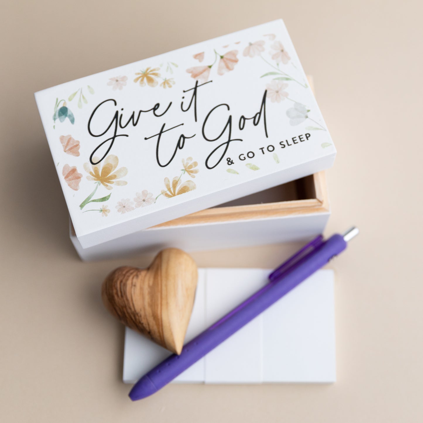 Wood Prayer Box-Give it to God & Go to Sleep!