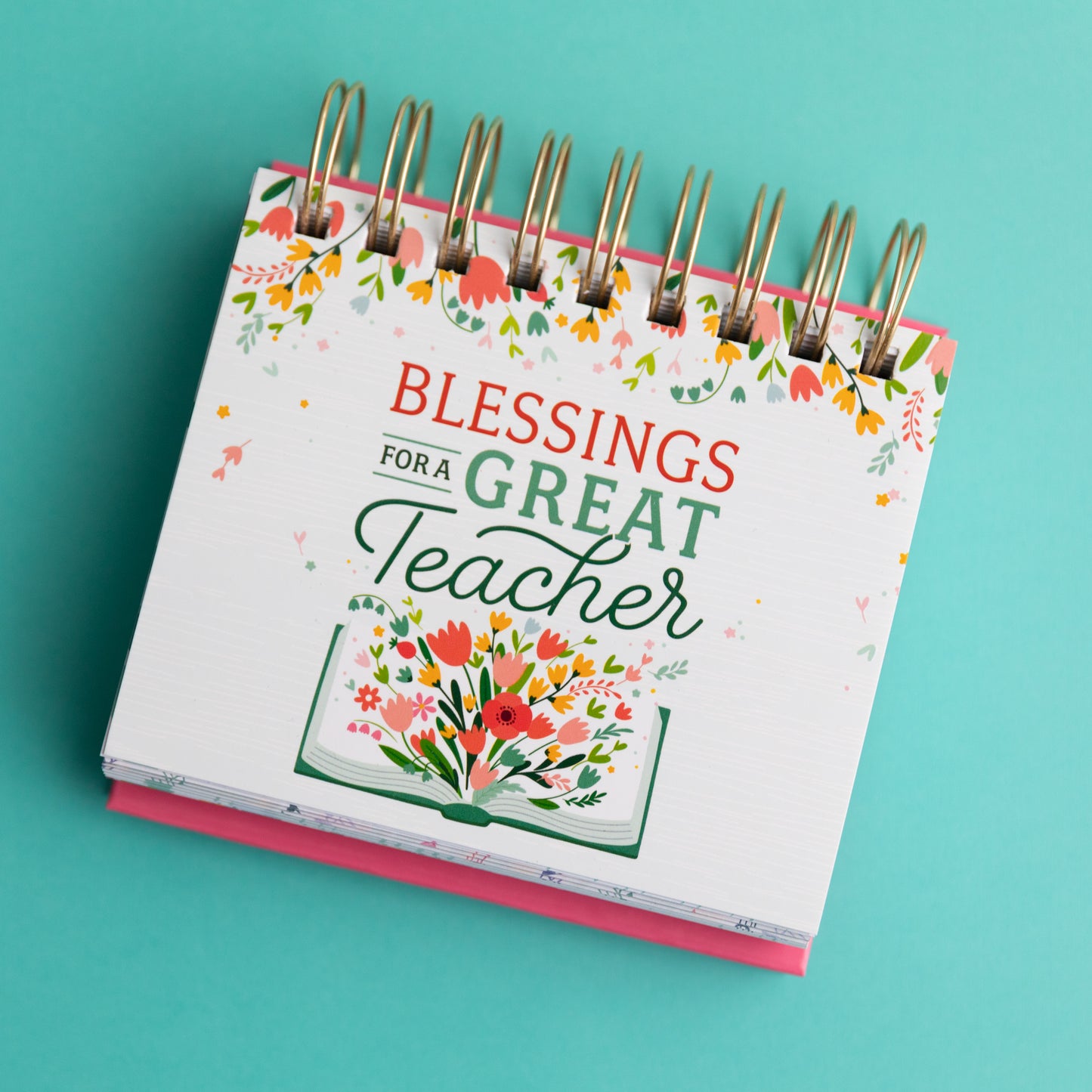 Blessings for a Great Teacher Standing Desk Spiral Flip Calendar
