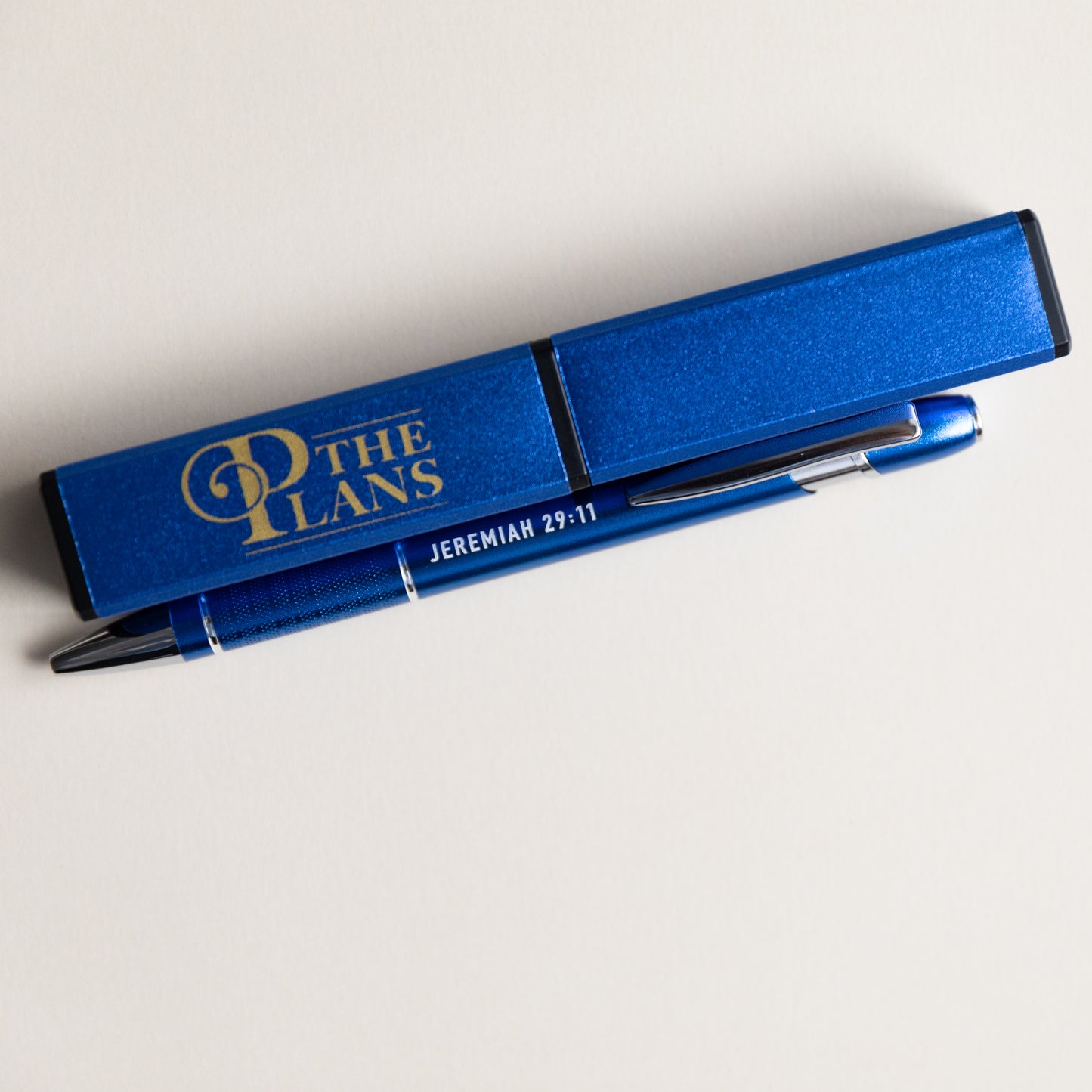 Retractable Pen in Matching Case with Bible Verse