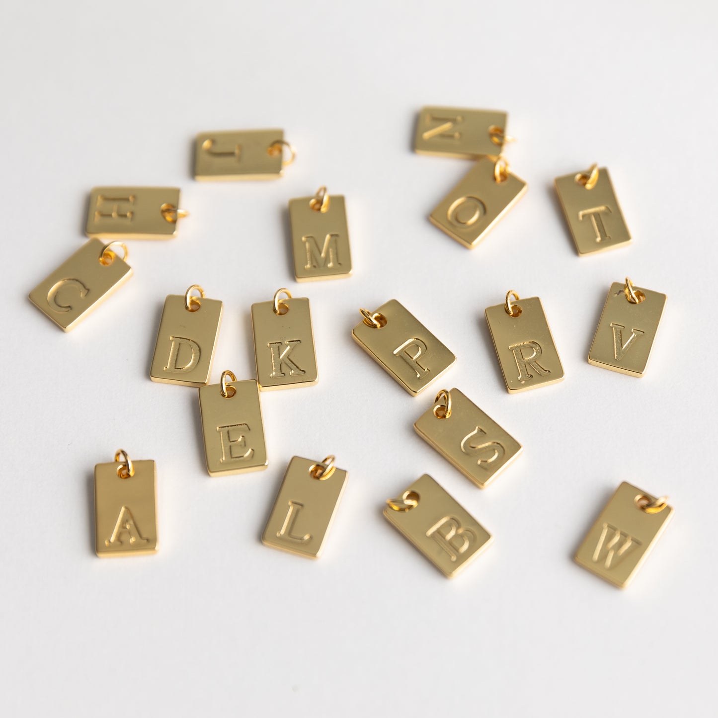 18K Gold Filled Initial Charm/Pendant for Necklace/Bracelet Jewelry Making