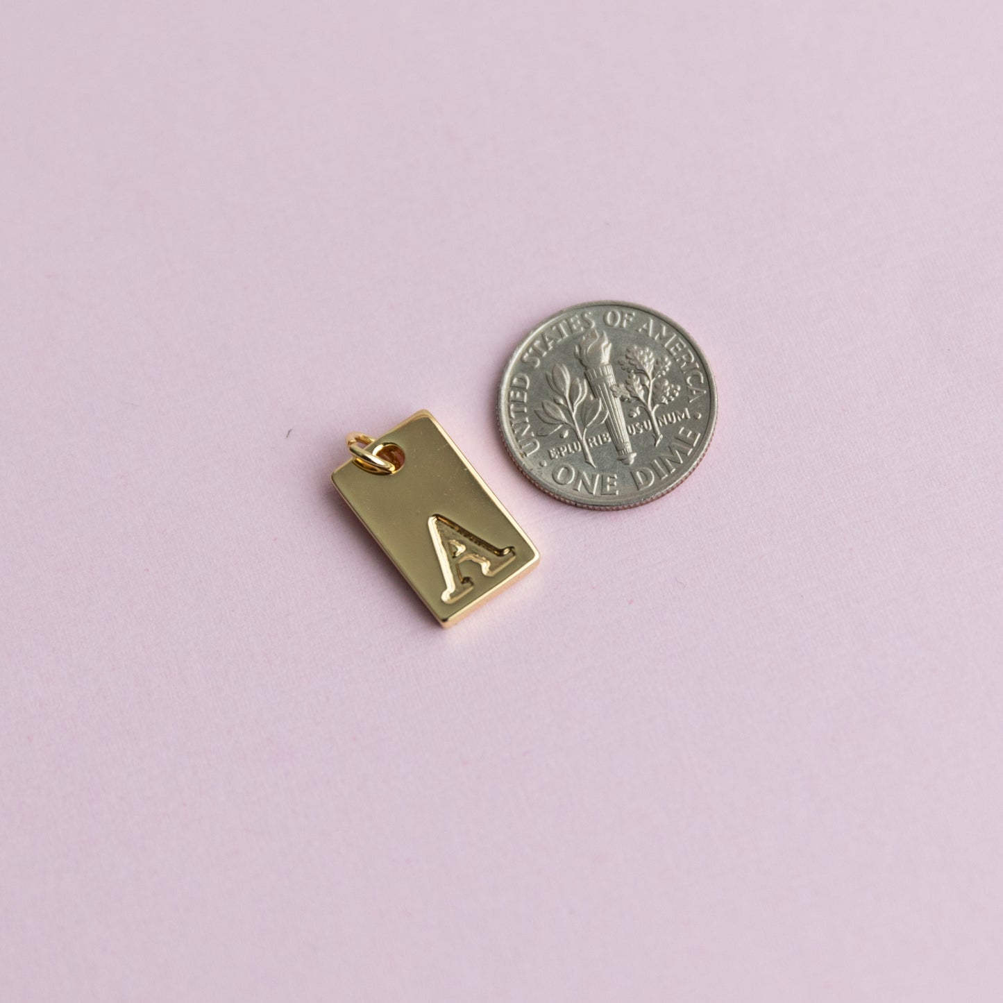 18K Gold Filled Initial Charm/Pendant for Necklace/Bracelet Jewelry Making