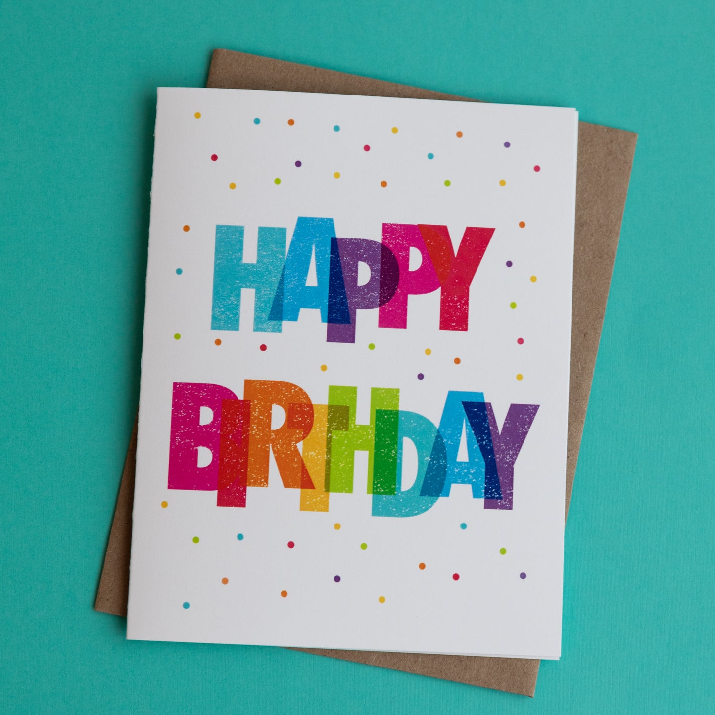 Birthday Rainbow Color Greeting Card