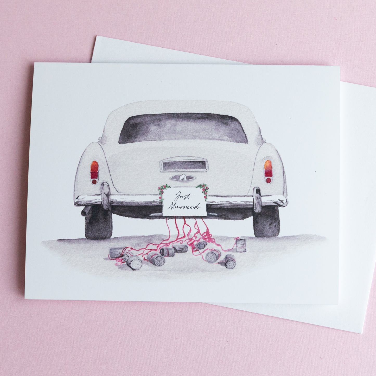Just Married Wedding Greeting Card