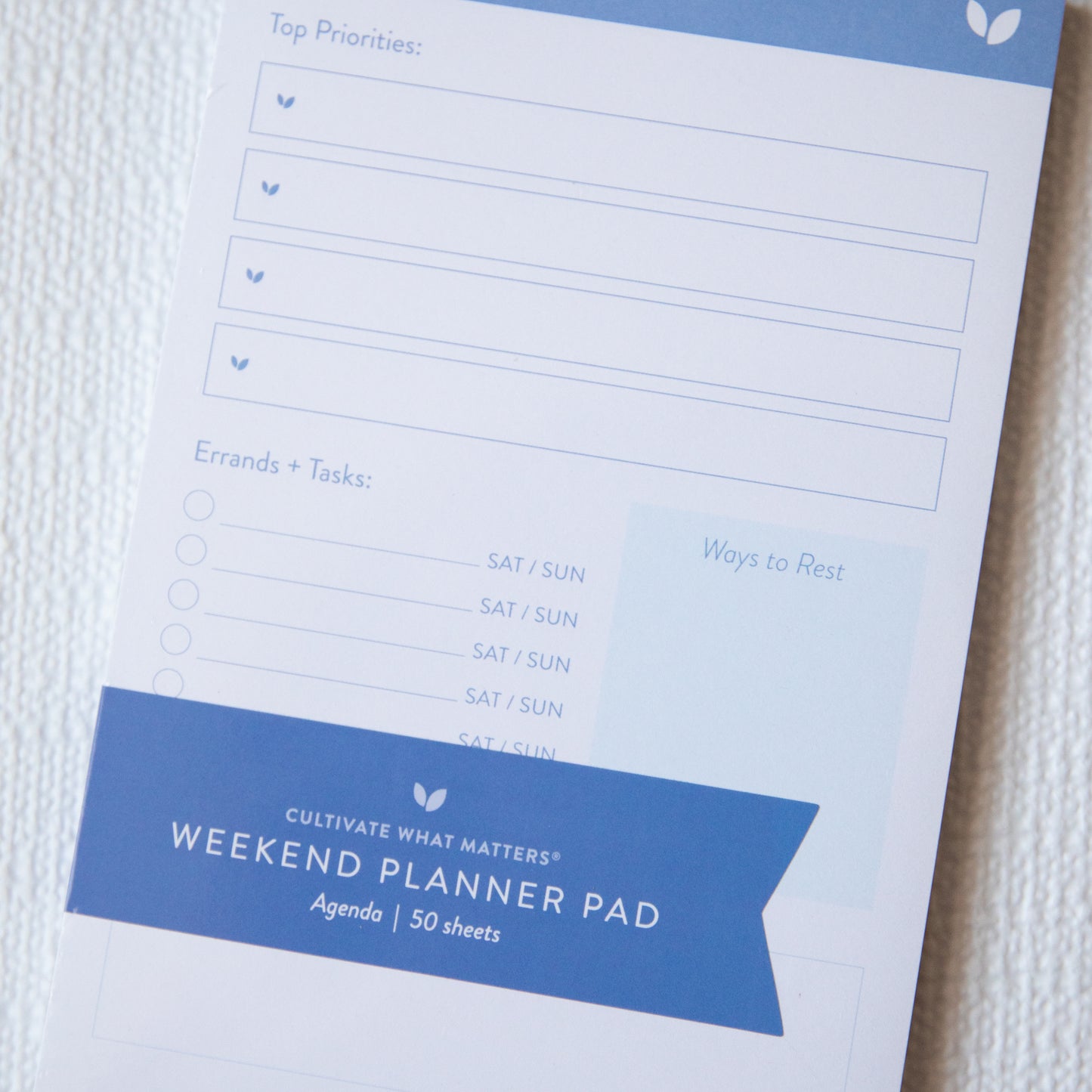 Hello Weekend Planner Agenda Note Pad