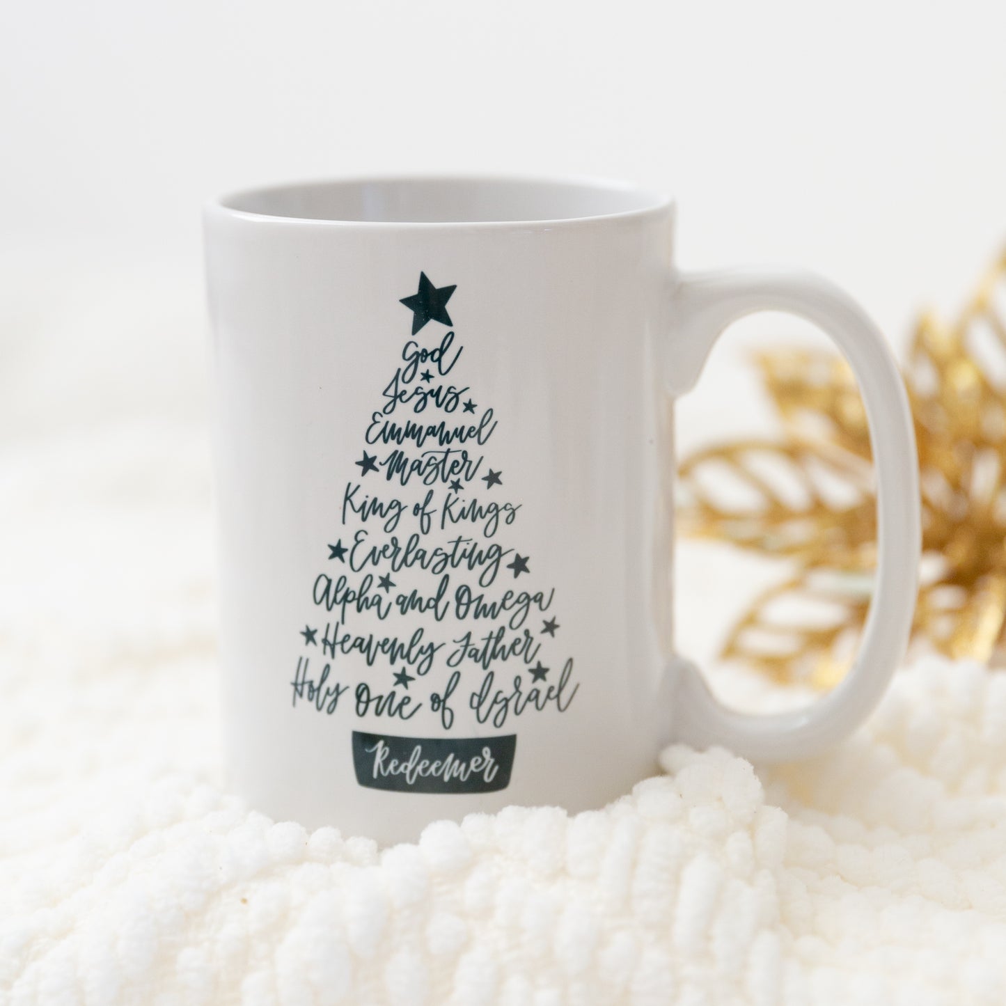 Names of Christ Christmas Tree 15 oz Mug