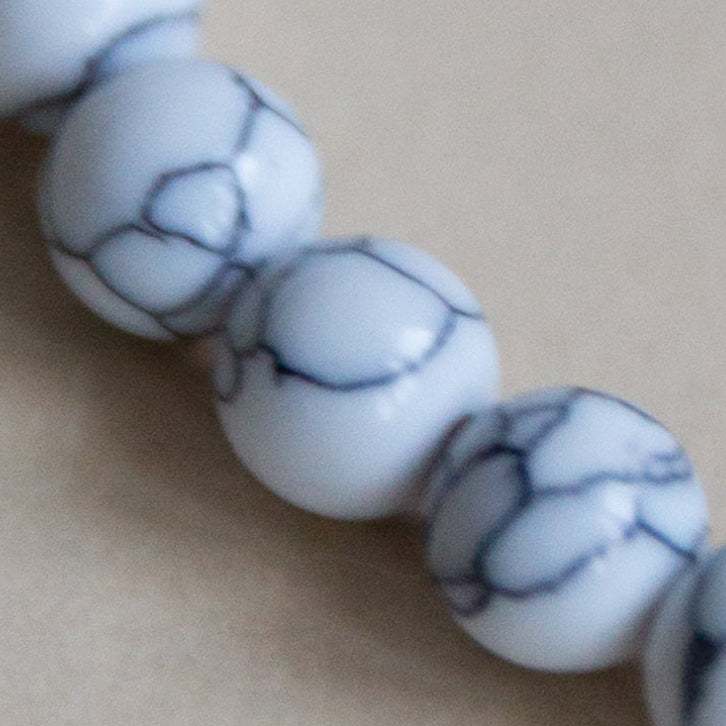 Stone Cross Beaded Bracelet – Handcrafted Faith Jewelry