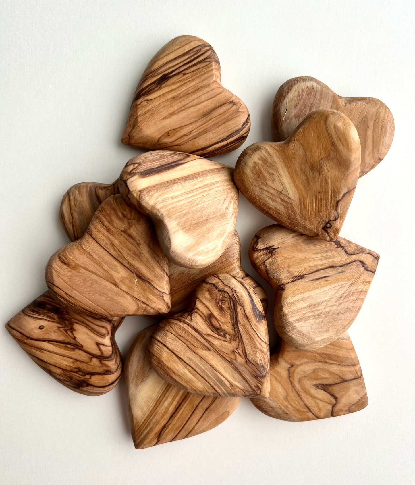 Pure Olive Wood Handmade Holy Land Prayer Heart