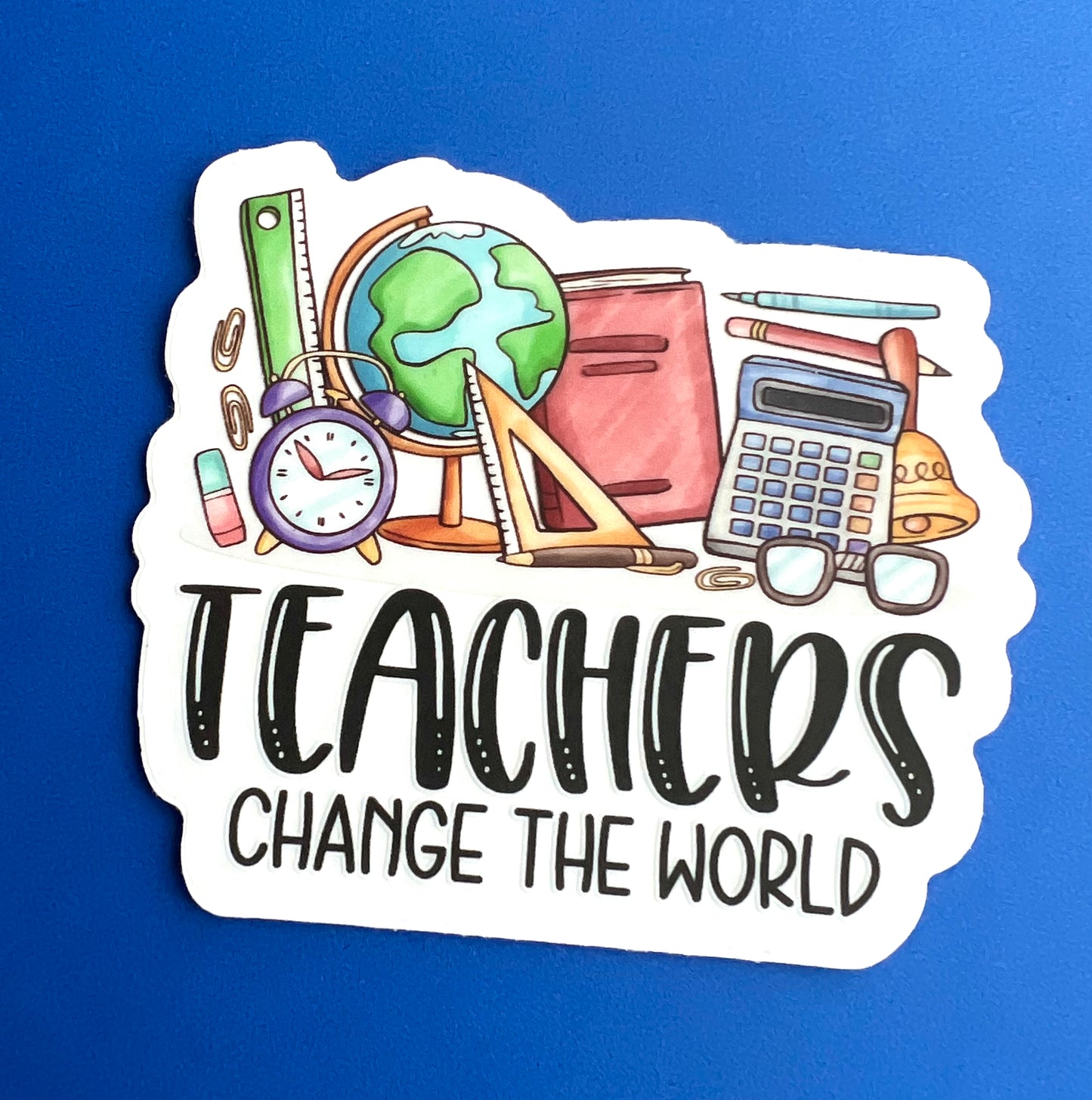 Teachers Change the World Clear Vinyl Sticker