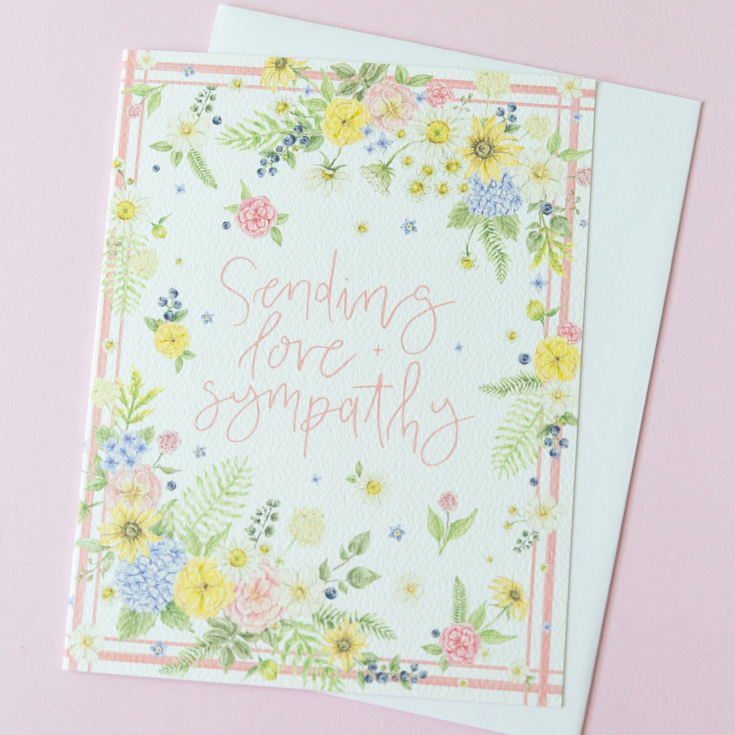 Sympathy and Love Floral Greeting Card