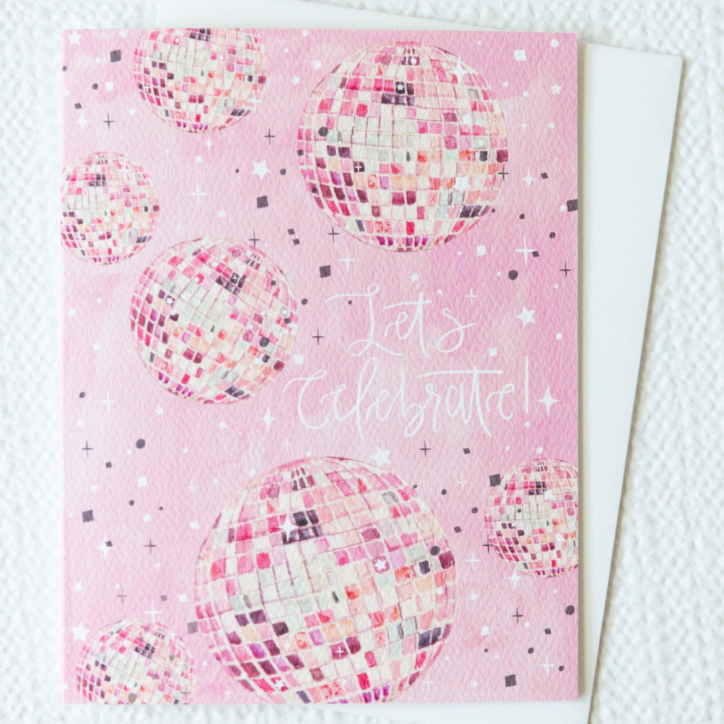 'Let's Celebrate' Disco Ball Congratulations Greeting Card