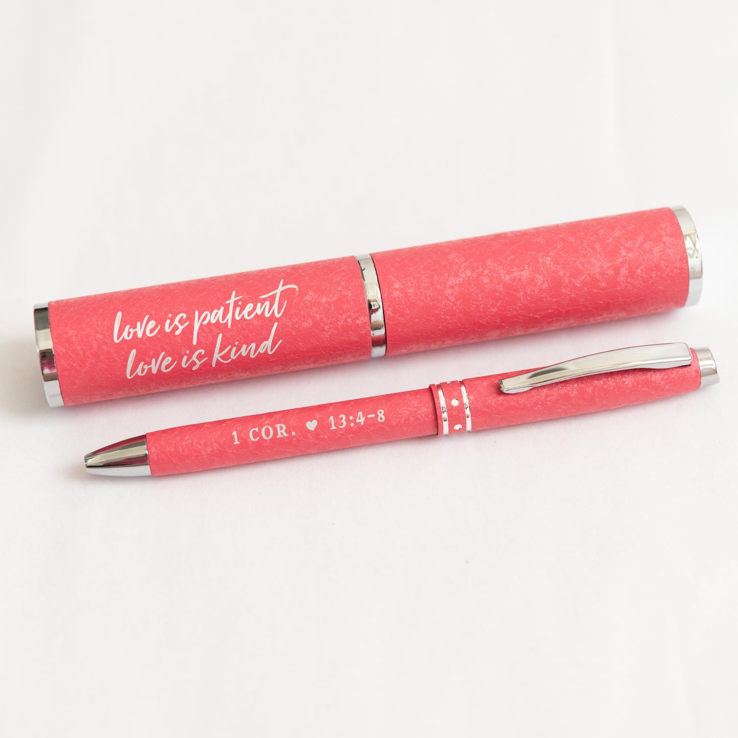 Retractable Pen in Matching Case with Bible Verse