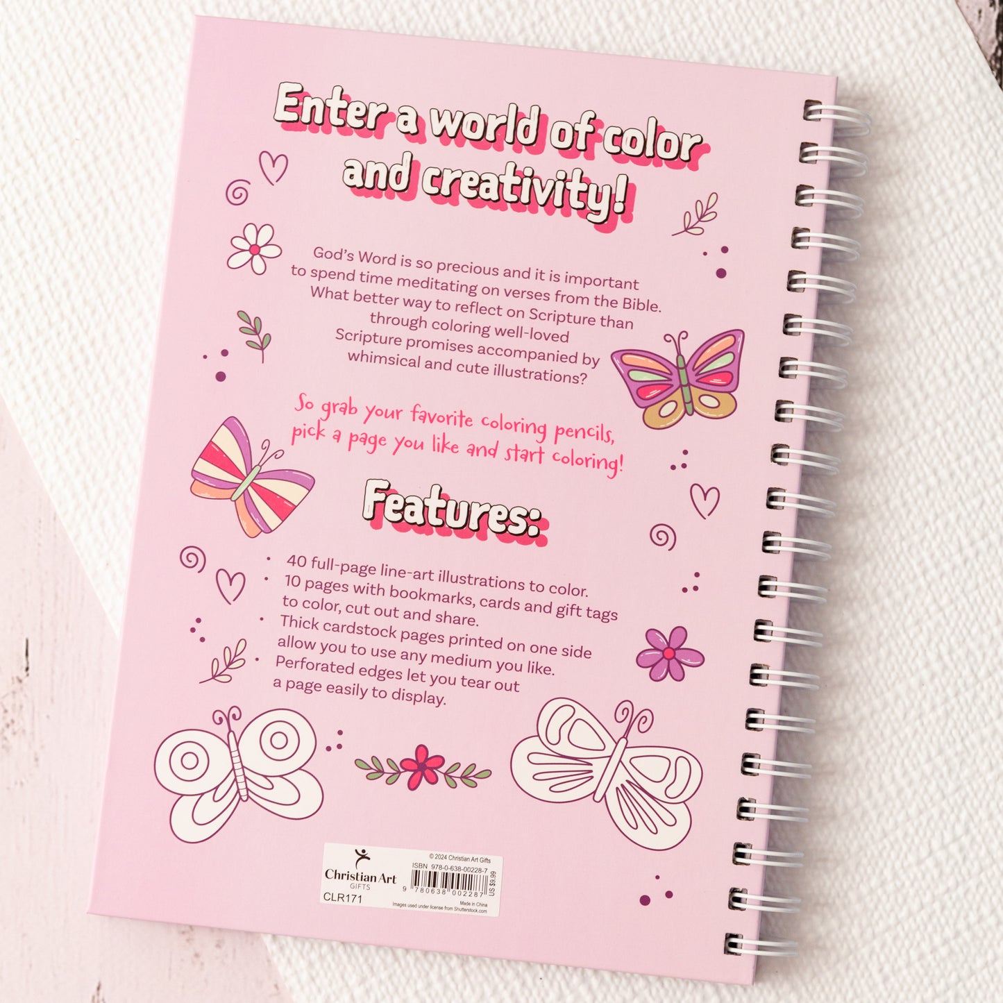 Coloring Book Favorite Bible Verses For Girls, Inspirational Coloring Book, Bible Verses Coloring Book, Wirebound