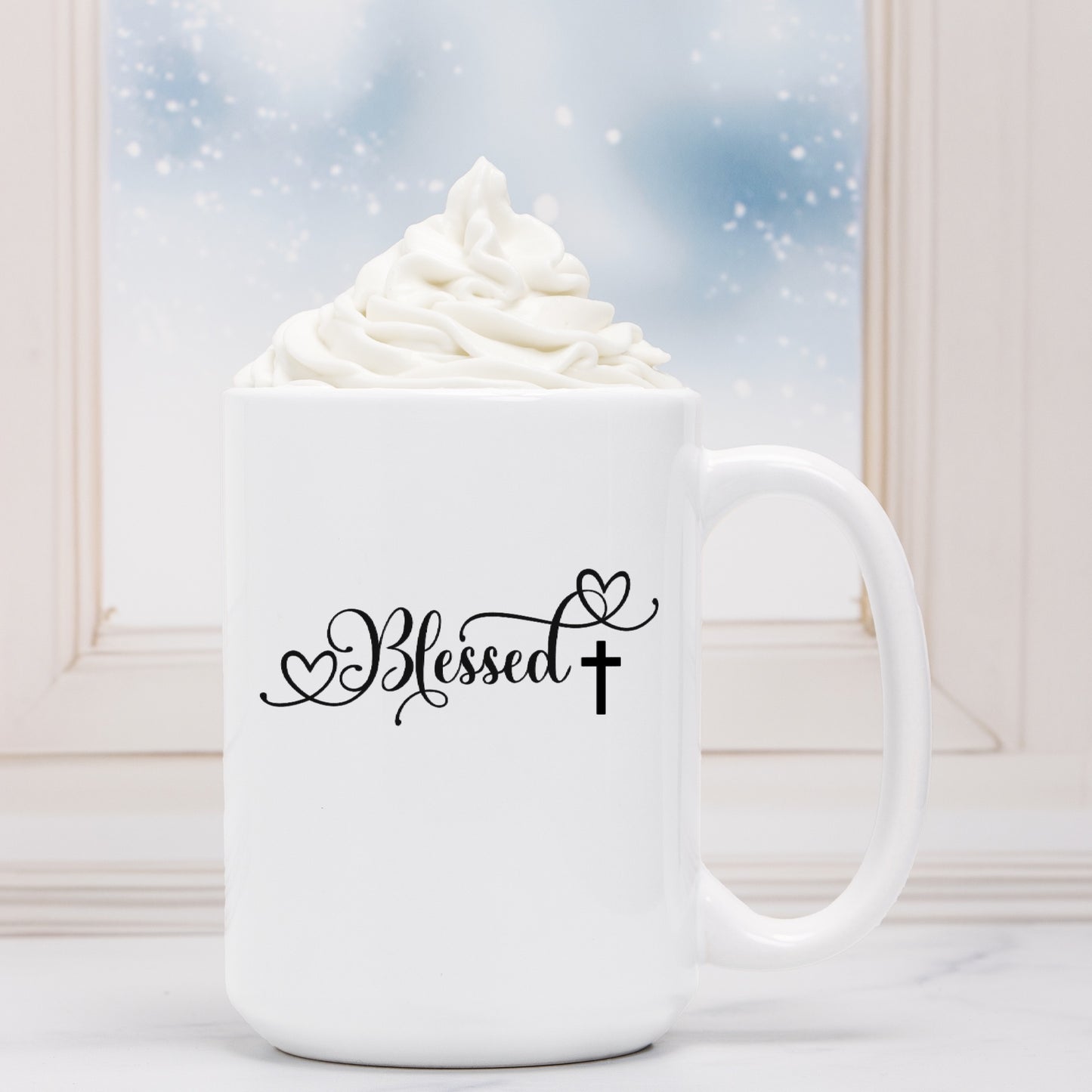 Blessed Mug White Deluxe 15oz.