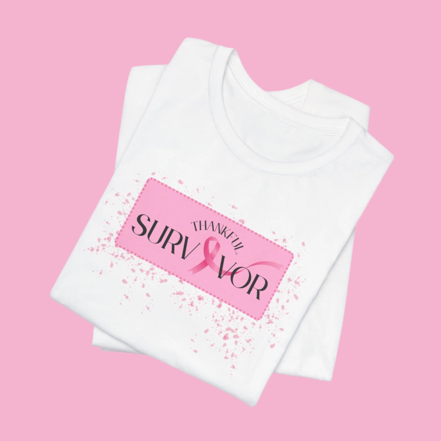 Pink Ribbon Women's Survivor Tee, Cancer Awareness T-Shirt