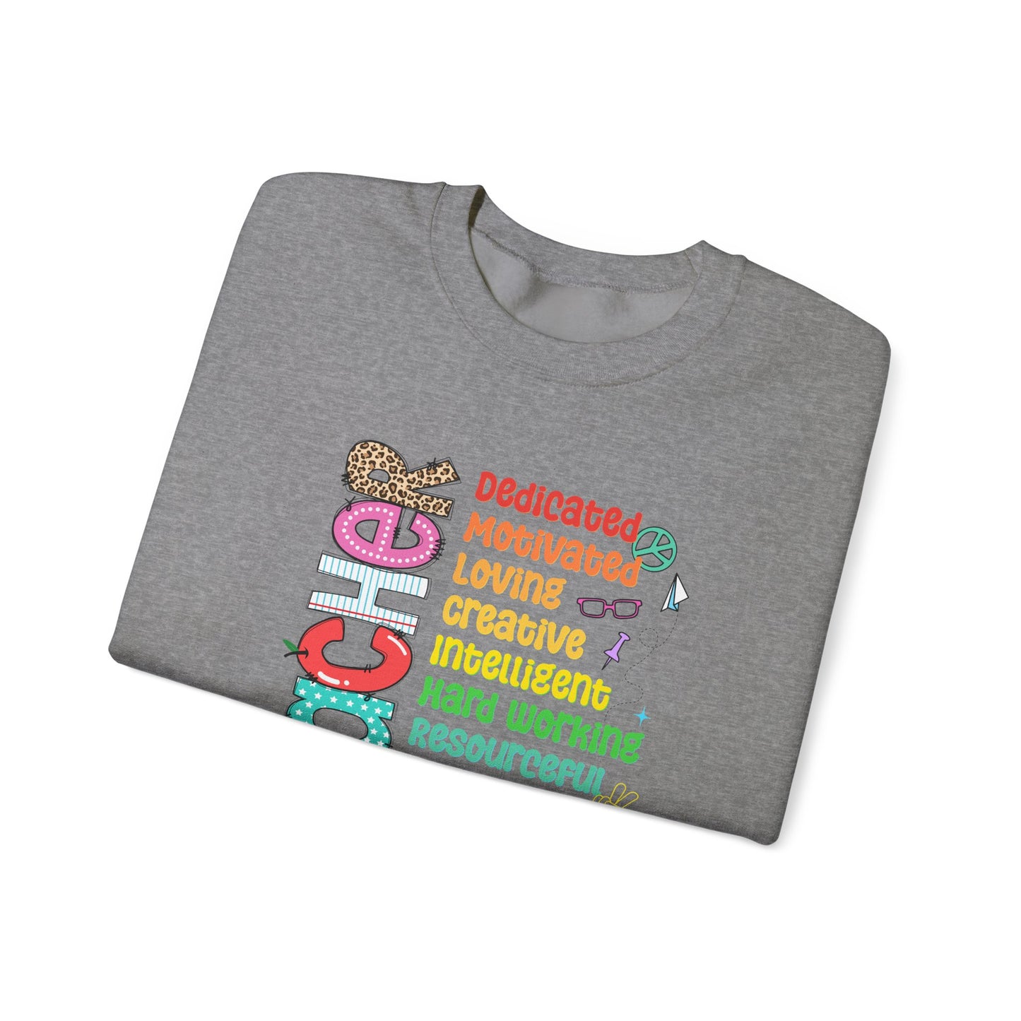 Colorful Cozy Teacher Sweatshirt -