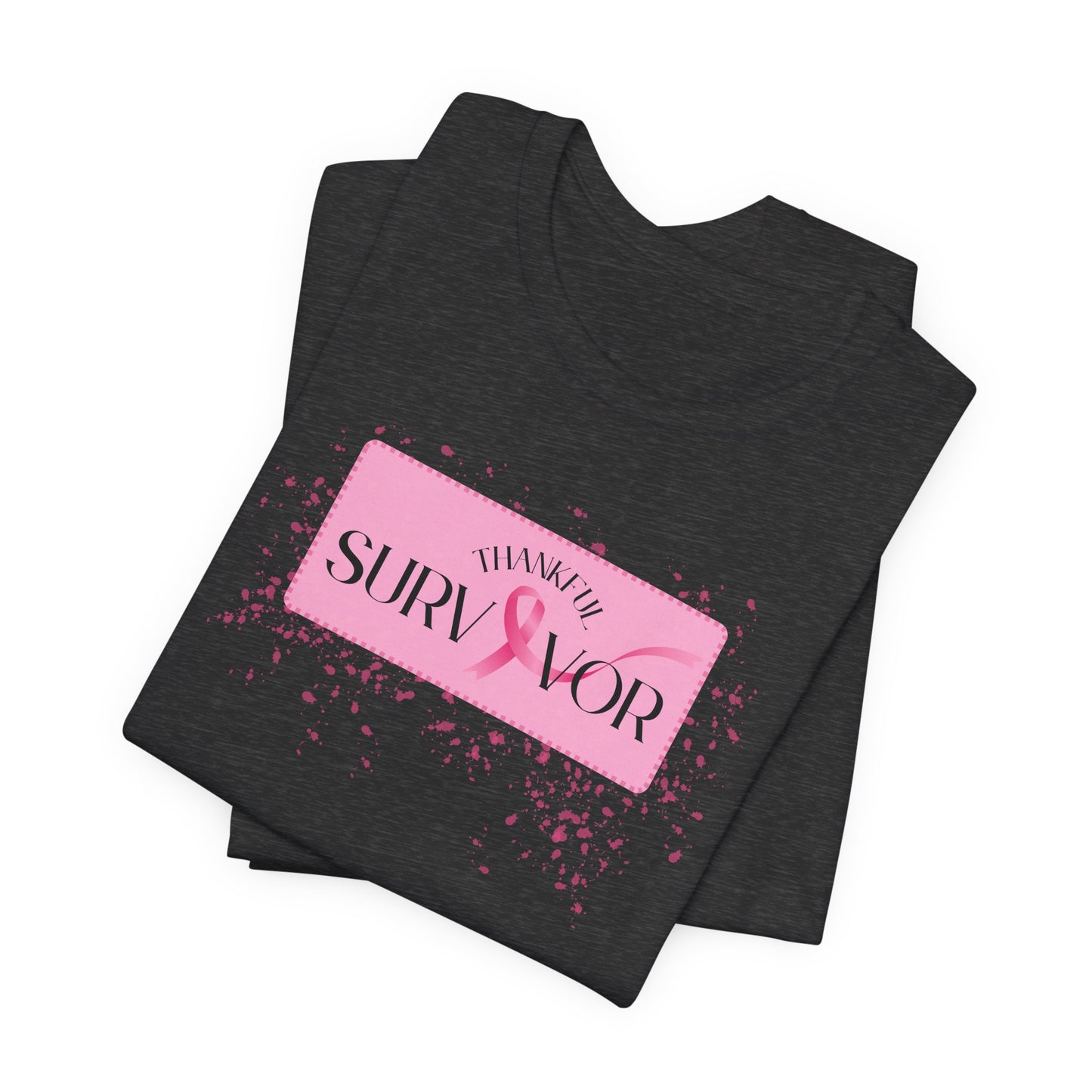 Pink Ribbon Women's Survivor Tee, Cancer Awareness T-Shirt