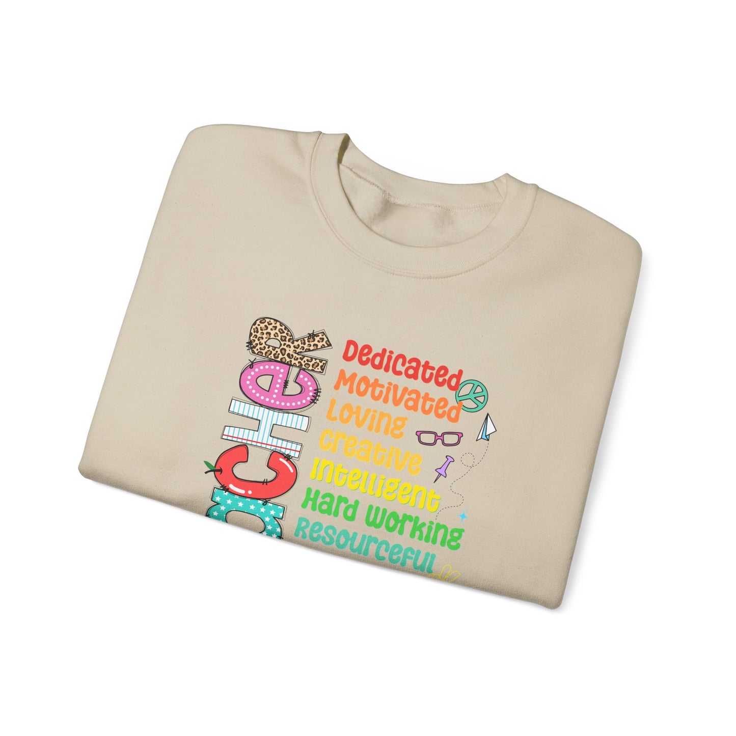 Colorful Cozy Teacher Sweatshirt -
