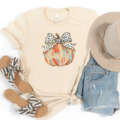 Pumpkin Fall Tee, Fall Season Apparel, Pumpkin T-Shirt, Thankful PumpkinTee, Unisex T-Shirt, Pumpkin Theme, Relaxed Style Tee