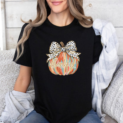 Pumpkin Fall Tee, Fall Season Apparel, Pumpkin T-Shirt, Thankful PumpkinTee, Unisex T-Shirt, Pumpkin Theme, Relaxed Style Tee