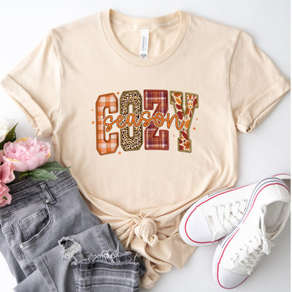Unisex Jersey T Shirt Women's 'Cozy Season' Soft Fall Tee