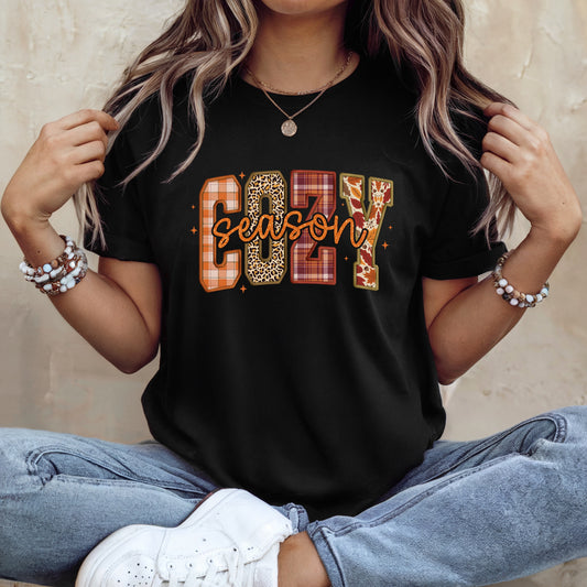 Unisex Jersey T Shirt Women's 'Cozy Season' Soft Fall Tee