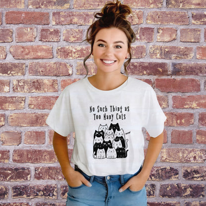 Funny Cat Lover Shirt Too Many Cats Unisex Tee