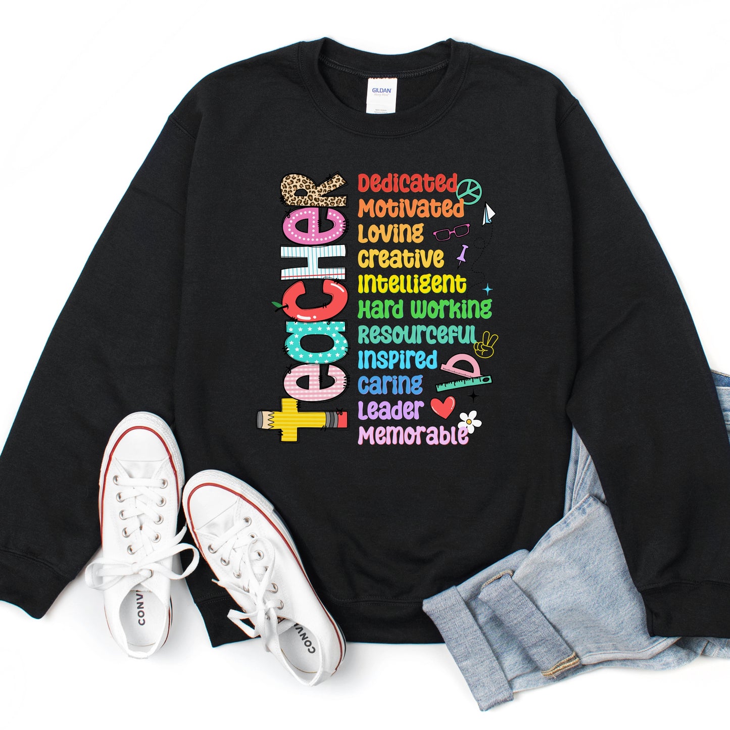 Teacher Roles Soft Crewneck Sweatshirt