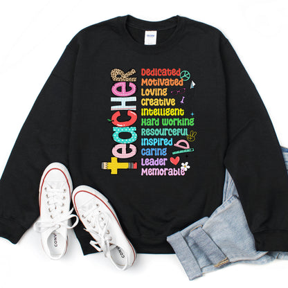 Teacher Roles Soft Crewneck Sweatshirt