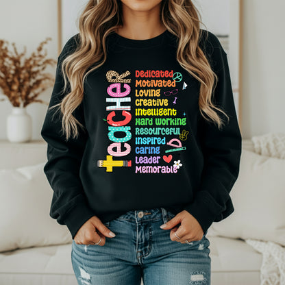 Teacher Roles Soft Crewneck Sweatshirt