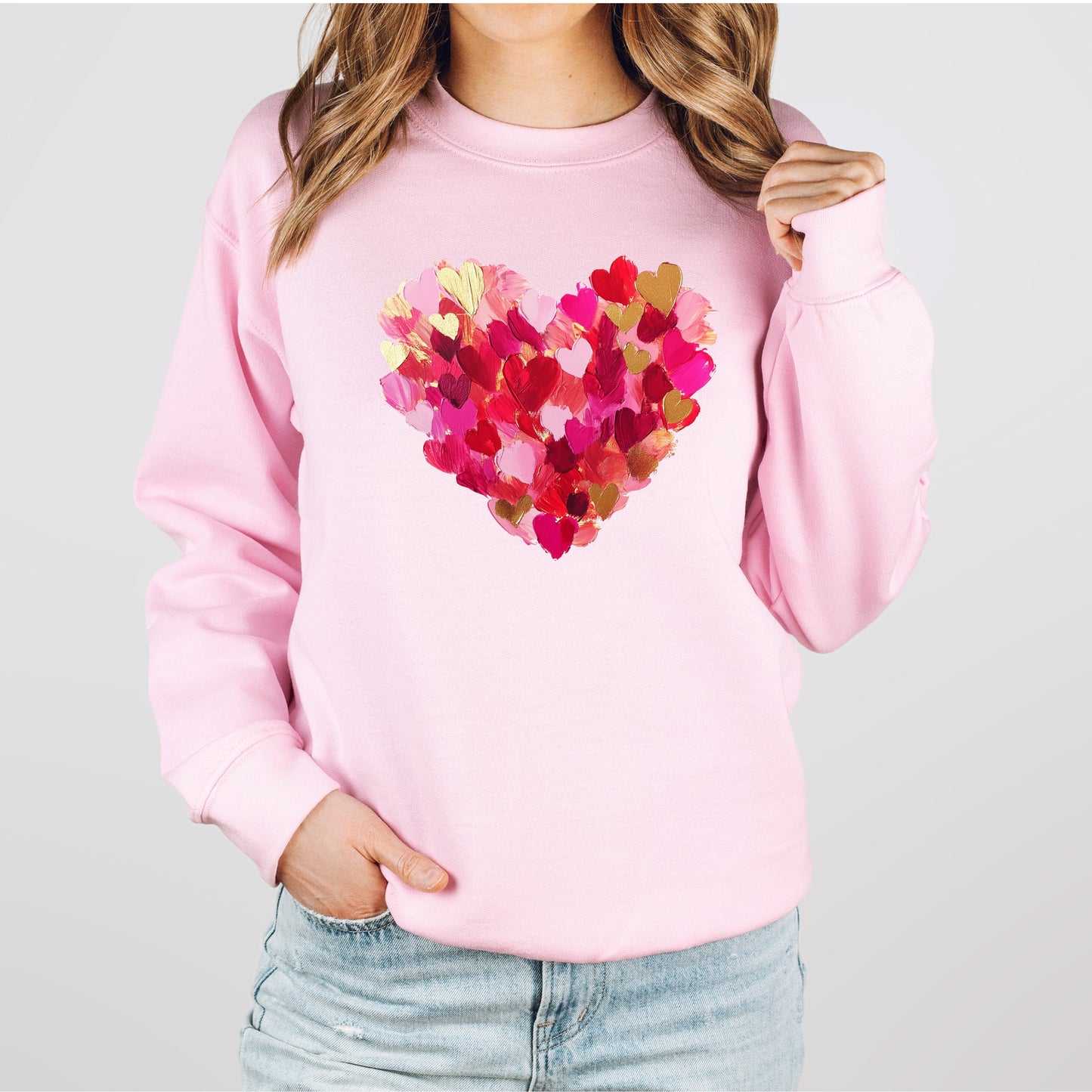 Women's Painted Heart Crewneck Sweatshirt