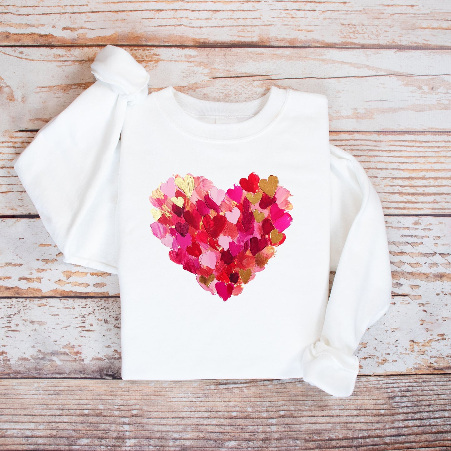 Women's Painted Heart Crewneck Sweatshirt