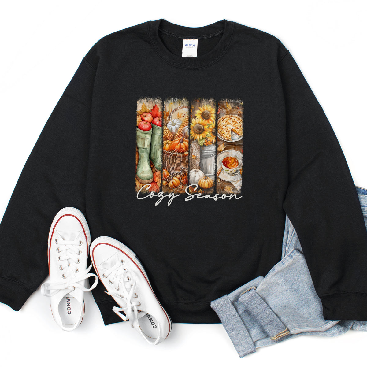Cozy Season Fall Harvest Unisex Crewneck Sweatshirt