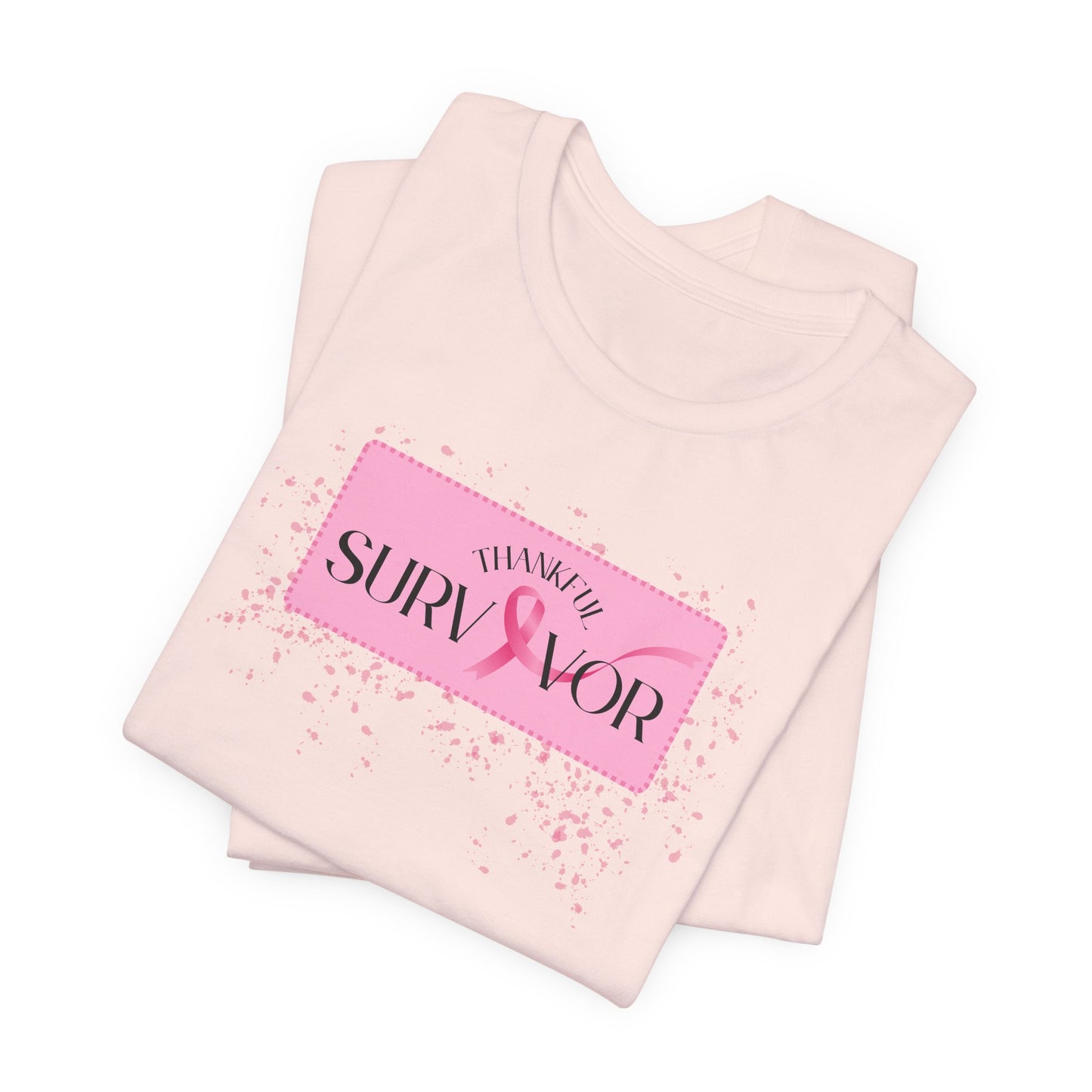 Pink Ribbon Women's Survivor Tee, Cancer Awareness T-Shirt