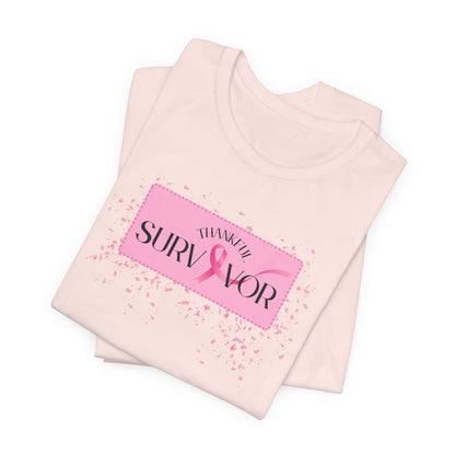 Pink Ribbon Women's Survivor Tee, Cancer Awareness T-Shirt