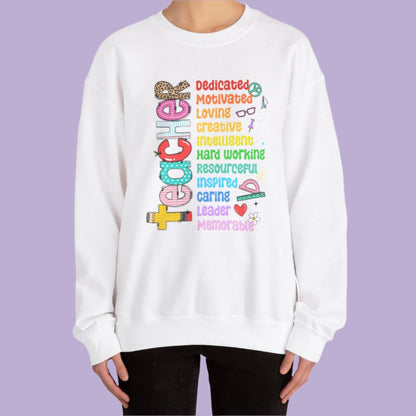 Colorful Cozy Teacher Sweatshirt -
