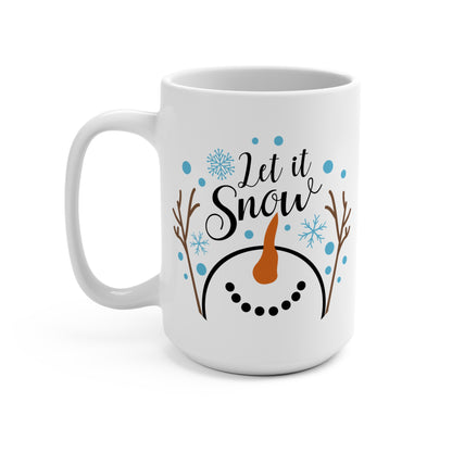 Let It Snow Snowman Ceramic Mug – 15 oz