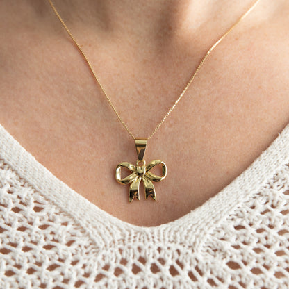 Beautiful Gold Plated Bow Charm