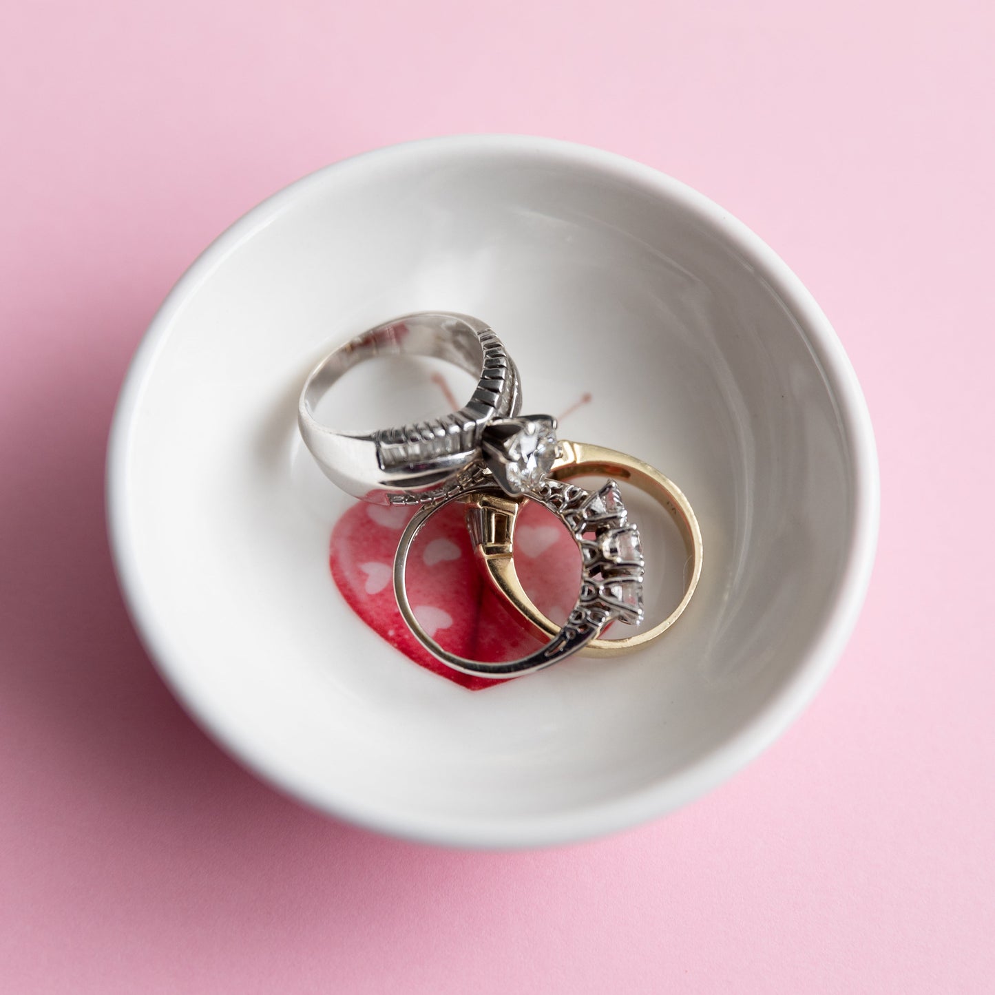 Love Bug White Ceramic Jewelry Trinket Dish