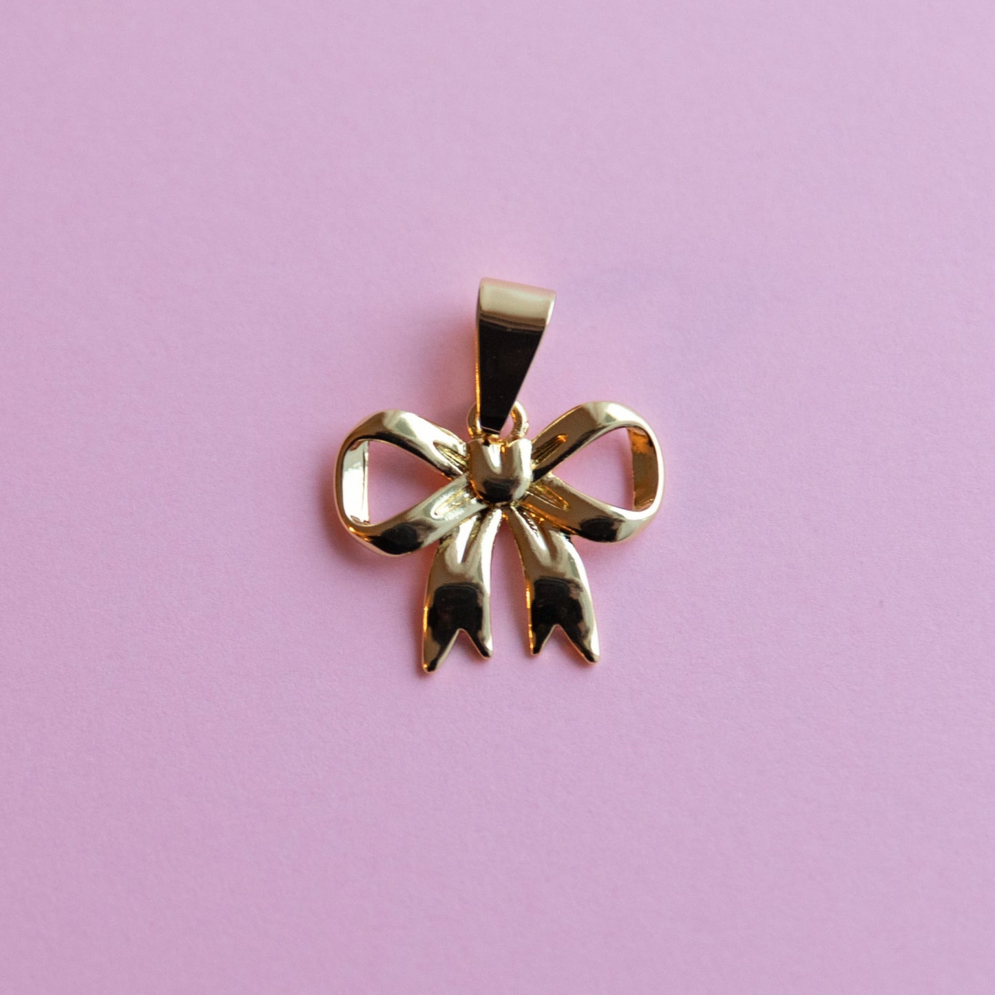 Beautiful Gold Plated Bow Charm