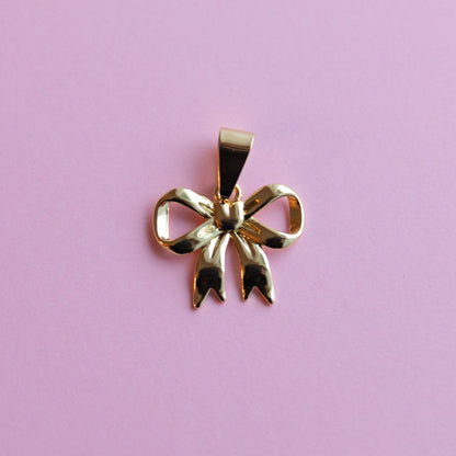 Beautiful Gold Plated Bow Charm
