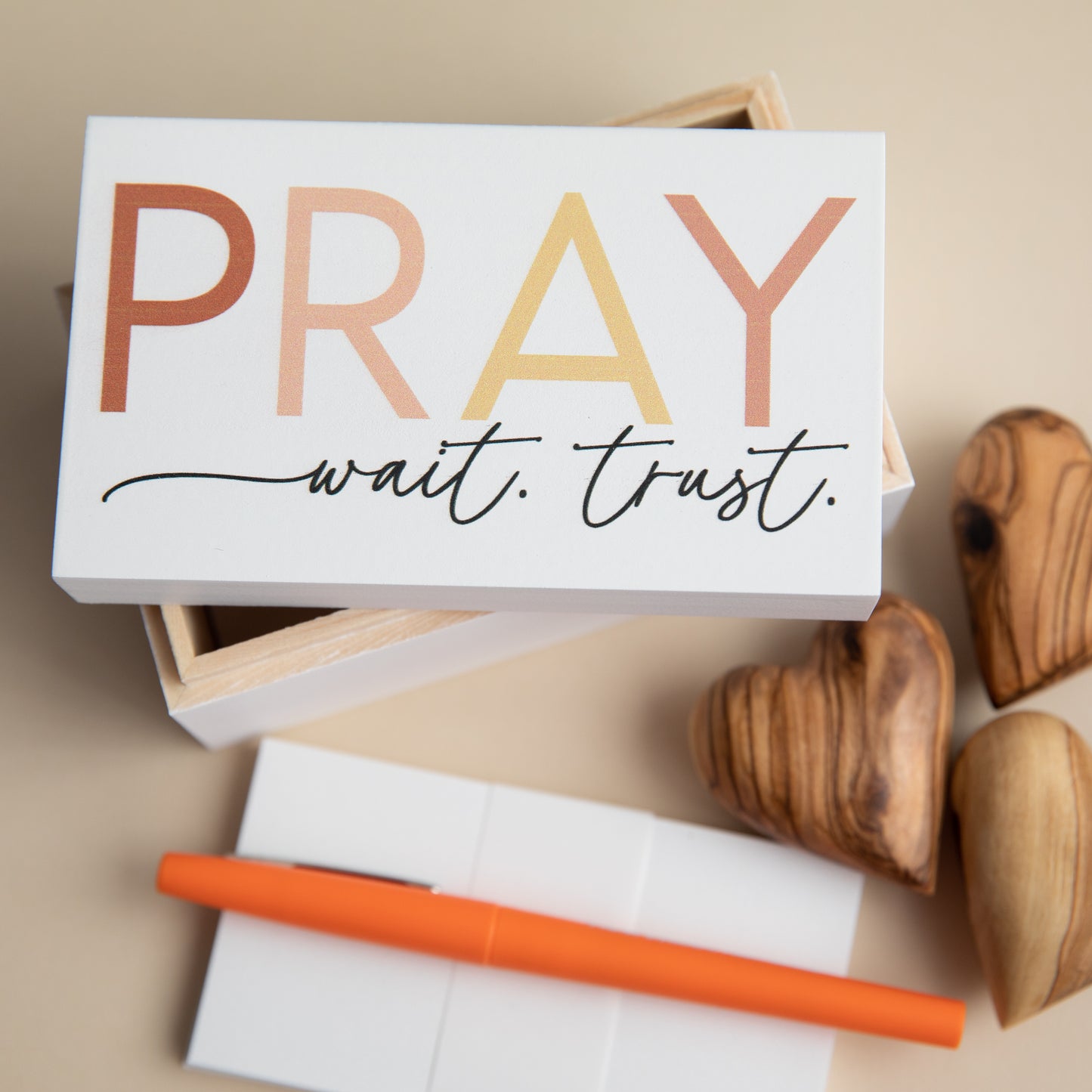 Pray Wait Trust Prayer Box